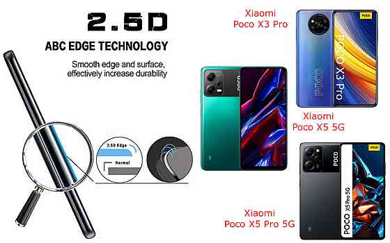 Захисне скло ArmorGlass для Xiaomi Poco X3 Pro, X5 5G, X5 Pro 5G – стійке до подряпин та ударів Київ