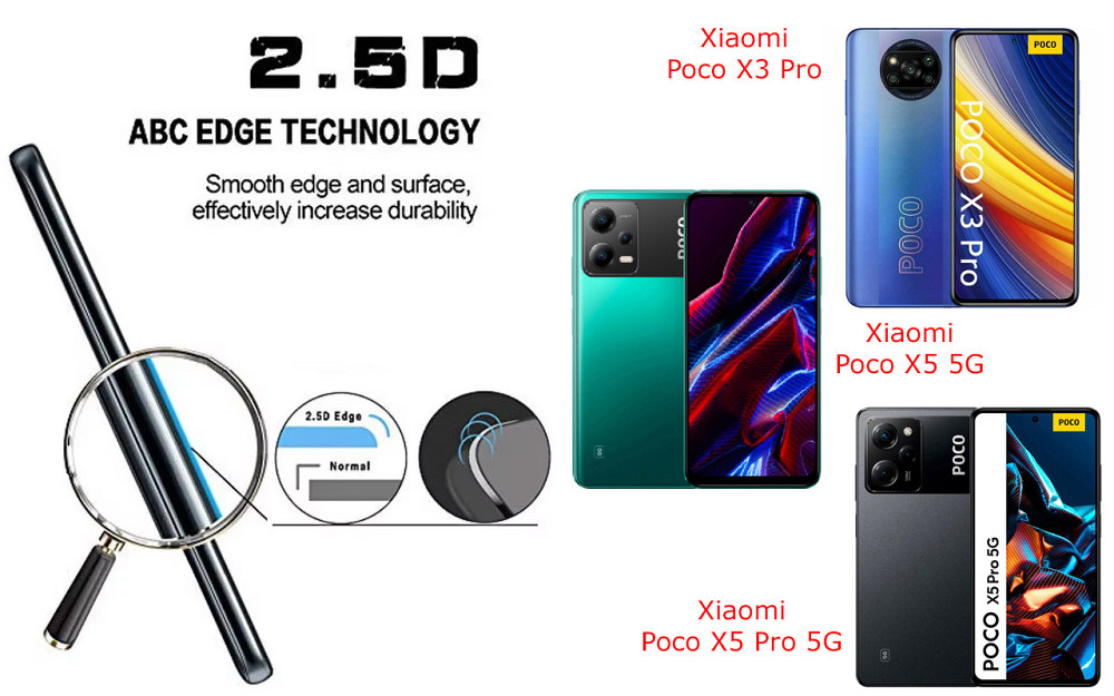 Захисне скло ArmorGlass для Xiaomi Poco X3 Pro, X5 5G, X5 Pro 5G – стійке до подряпин та ударів Київ - фото 2