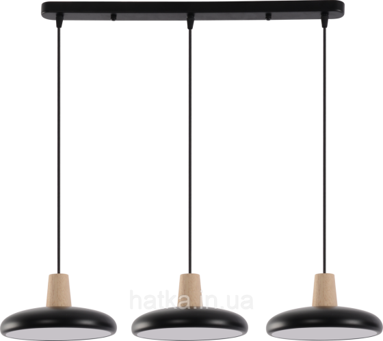 Подвесная люстра XI3342-3 черный + дерево Киев