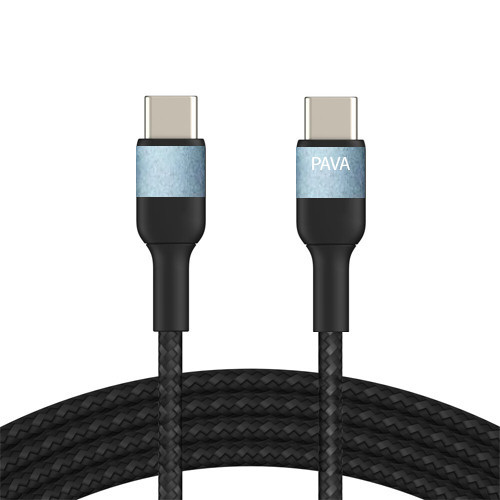 Кабель Type-C – Type-C 1м Pavareal Q33CTC PD 100Вт, быстрая зарядка, в оплетке Киев - изображение 3