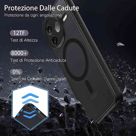 Чохол Telaso для Poco F7 Pro / Redmi K80 5G 6.67" чорний MagSafe сумісний прозорий матовий ударостійкий антижир тонкий повний Київ