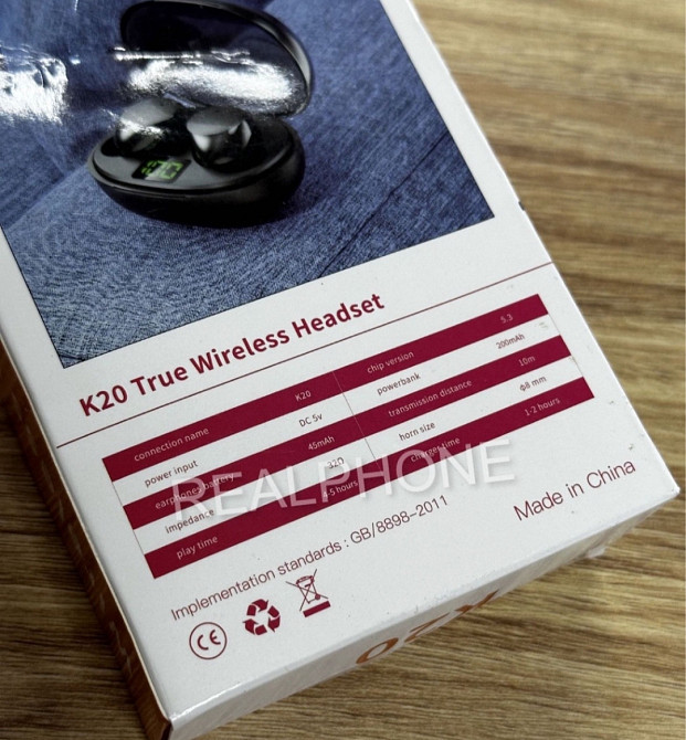 Безпроводные Наушники: К20 True Wireless Headset .- Нові !!! Харьков - изображение 3