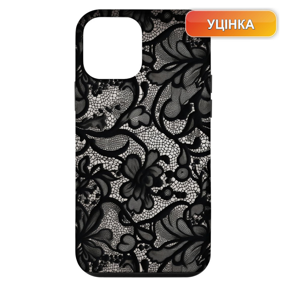 Чехол для iPhone 12 Mini Lace Artful Visions винтажный черный с прозрачной спинкой PC TPU противоударный Киев - изображение 1