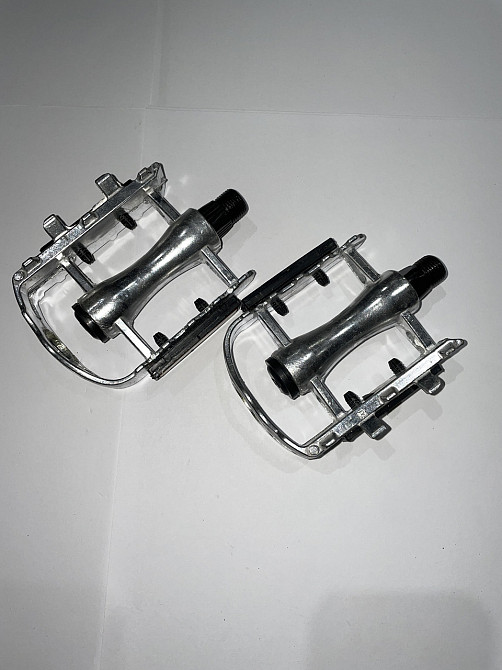 Педали велосипедные (с катафотами, металл, хром, декор) Мукачево - изображение 1