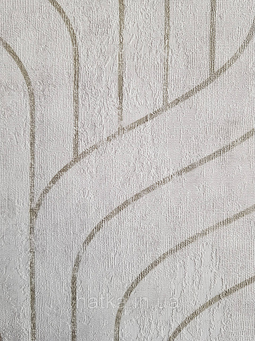 Шпалери метрові вінілові на флізелін Grandeco Feeling геометрія золотисті смуги на молочному Київ - фото 3