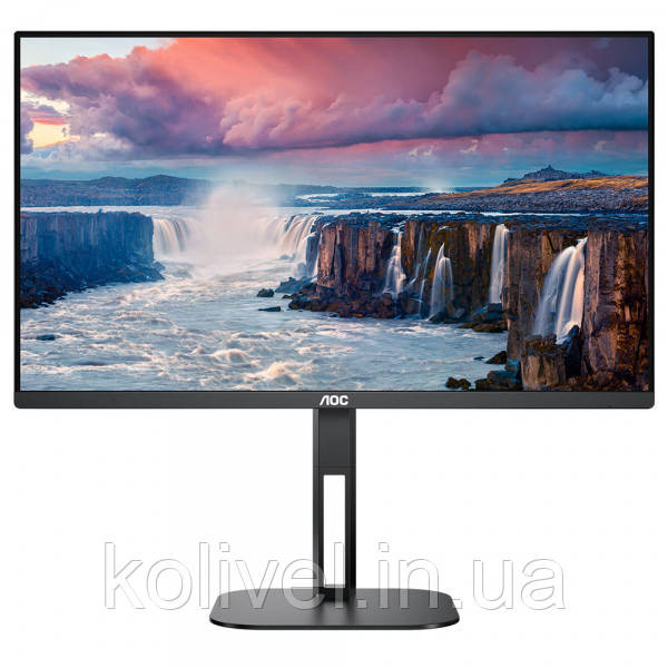 TFT 23.8" AOC 24V5C/BK, FHD, IPS, 119% sRGB, 75Гц,1 мс, HDMI, DP, USB-C, USB-hub, Pivot, кол, чорень (24V5C/BK) Київ - фото 1