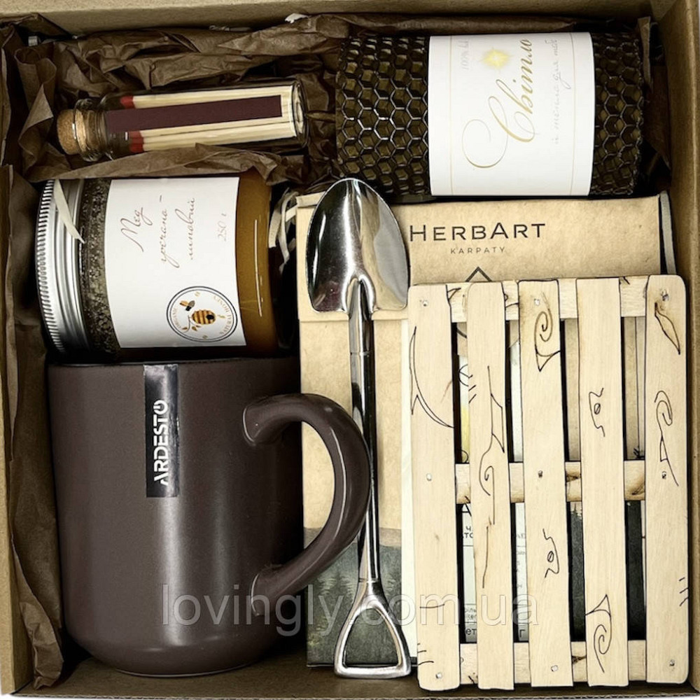Подарок для мужчины, отца, друга или брата – мужской набор с чашкой, чаем и медом Ирпень - изображение 2