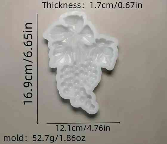 Силиконовая форма Виноград 169 на 121 мм белый Киев