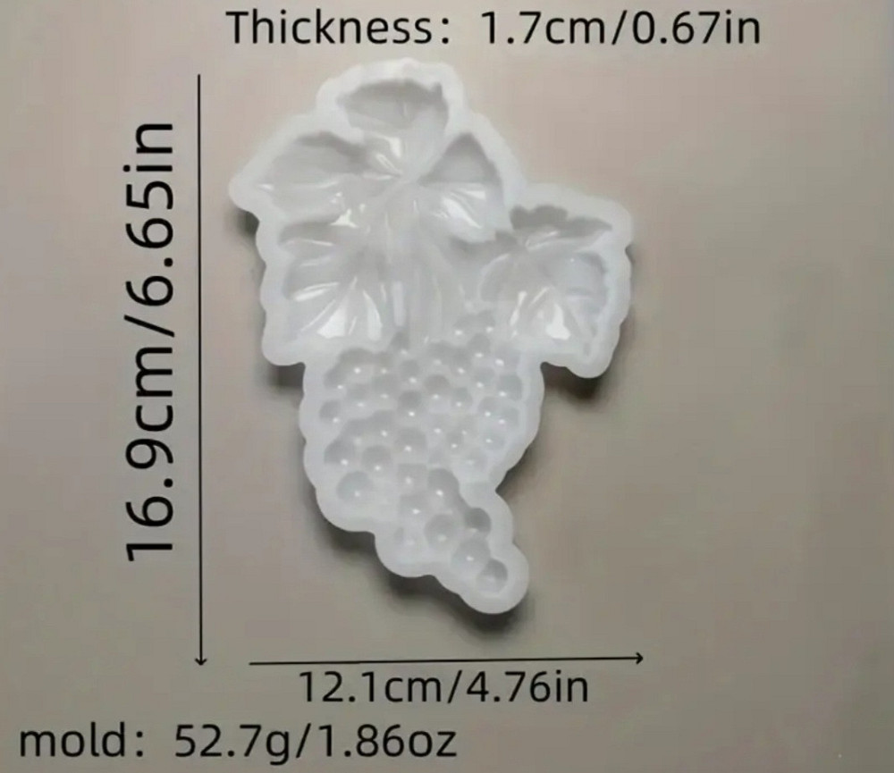 Силиконовая форма Виноград 169 на 121 мм белый Киев - изображение 2