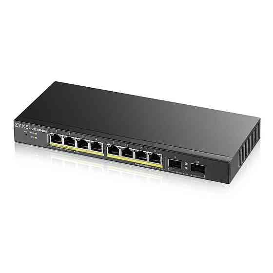 Комутатор ZYXEL GS1900-10HP (GS1900-10HP-EU0102F) (8xGE PoE, 2хSFP, POE 77W, WebSmart) Харків