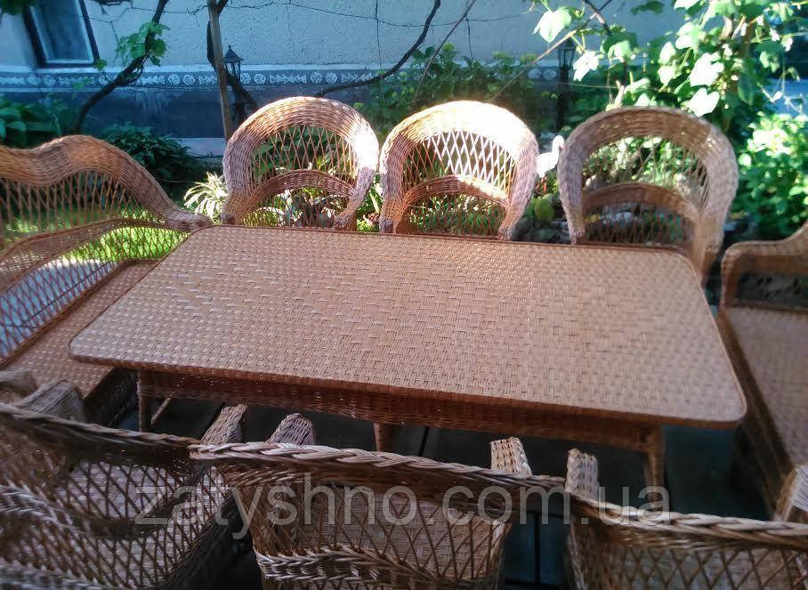 Комплект плетеной мебели из лозы стол и диваны Киев - изображение 2