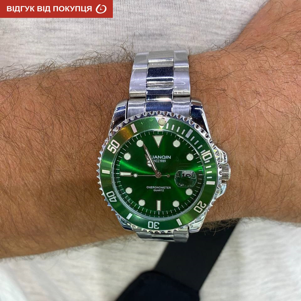 Годинник чоловічий водостійкий Guanquin Materhorn 5 Bar Сріблястий Вінниця - фото 18