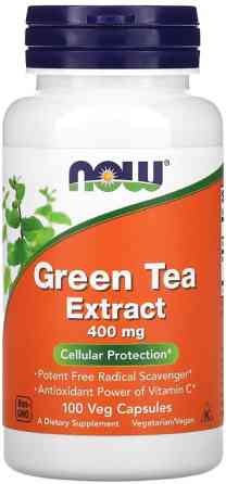 Екстракт зеленого чаю Now Foods Green Tea 400 мг 100 вег капсул Київ