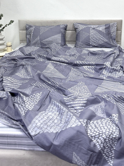 Ecotton Комплект постільної білизни Ecotton Євро 210х220 см сірий (21203АВ) Коломыя - изображение 1