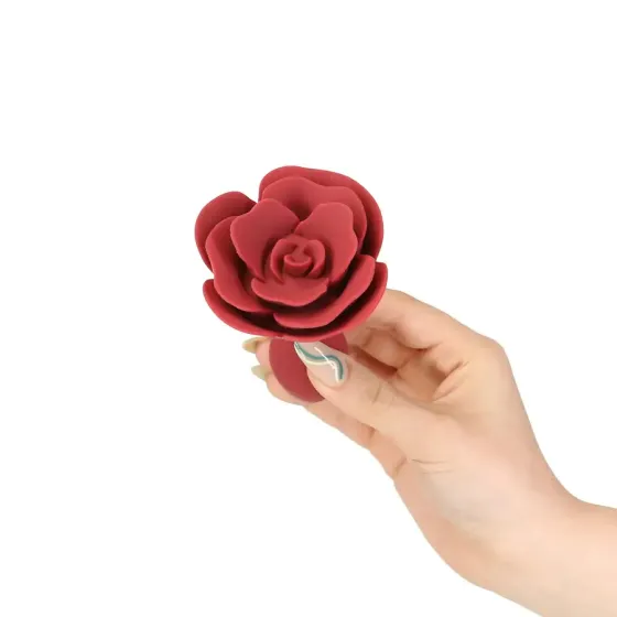 Силіконова анальна пробка Lux Active с розой - Red Rose Silicone Anal Plug Львів