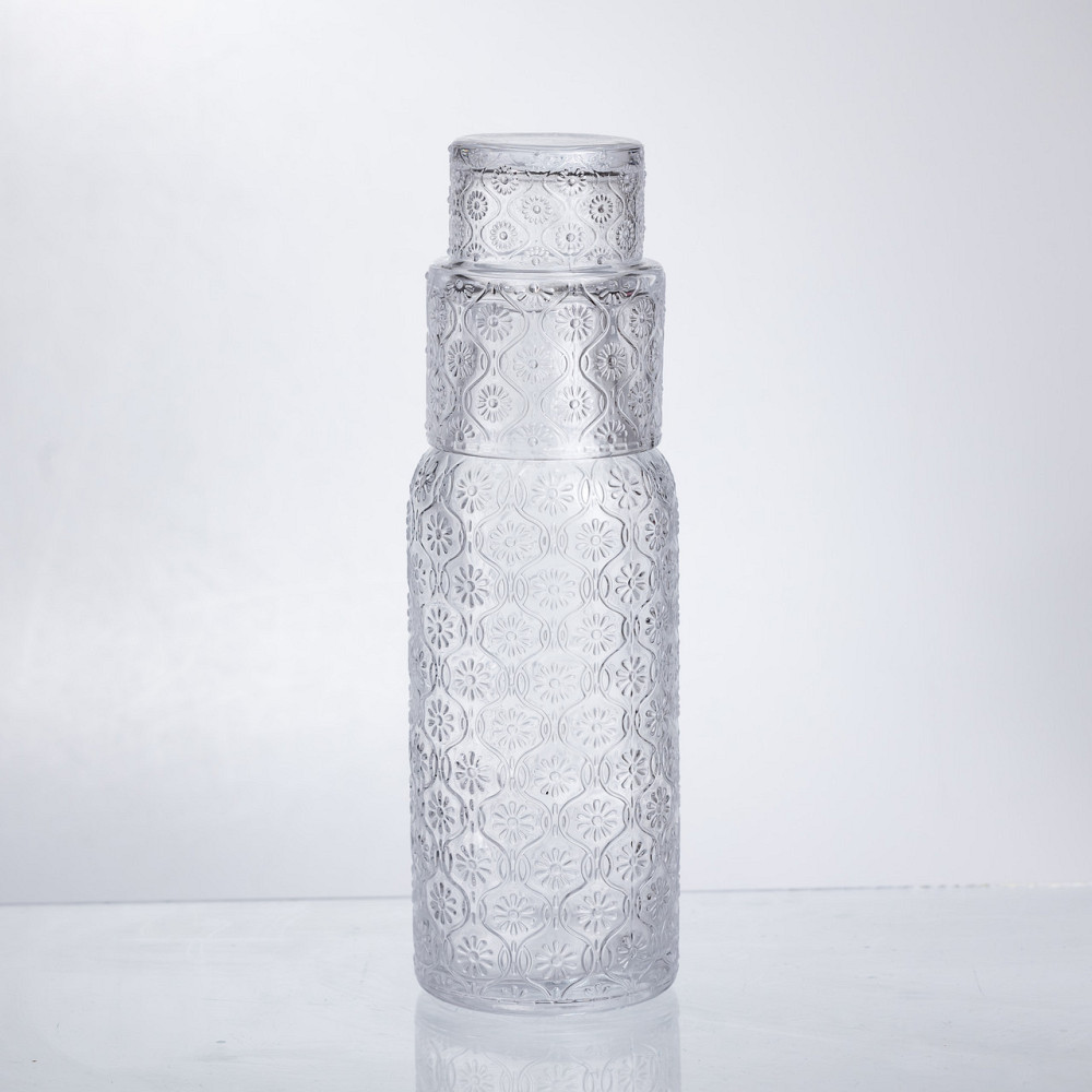 Кувшин з стаканом 700 мл для напоїв Прозорий Київ - фото 3