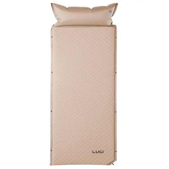 Самонадувний матрац похідний у намет 190×65×3 см туристичний із підголівником LU-026 Бежевий Коломия