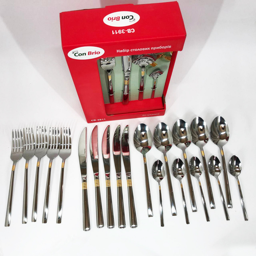 Набір столових приладів 24 предметів Con Brio CB-3912 KV-60 Львів - фото 5