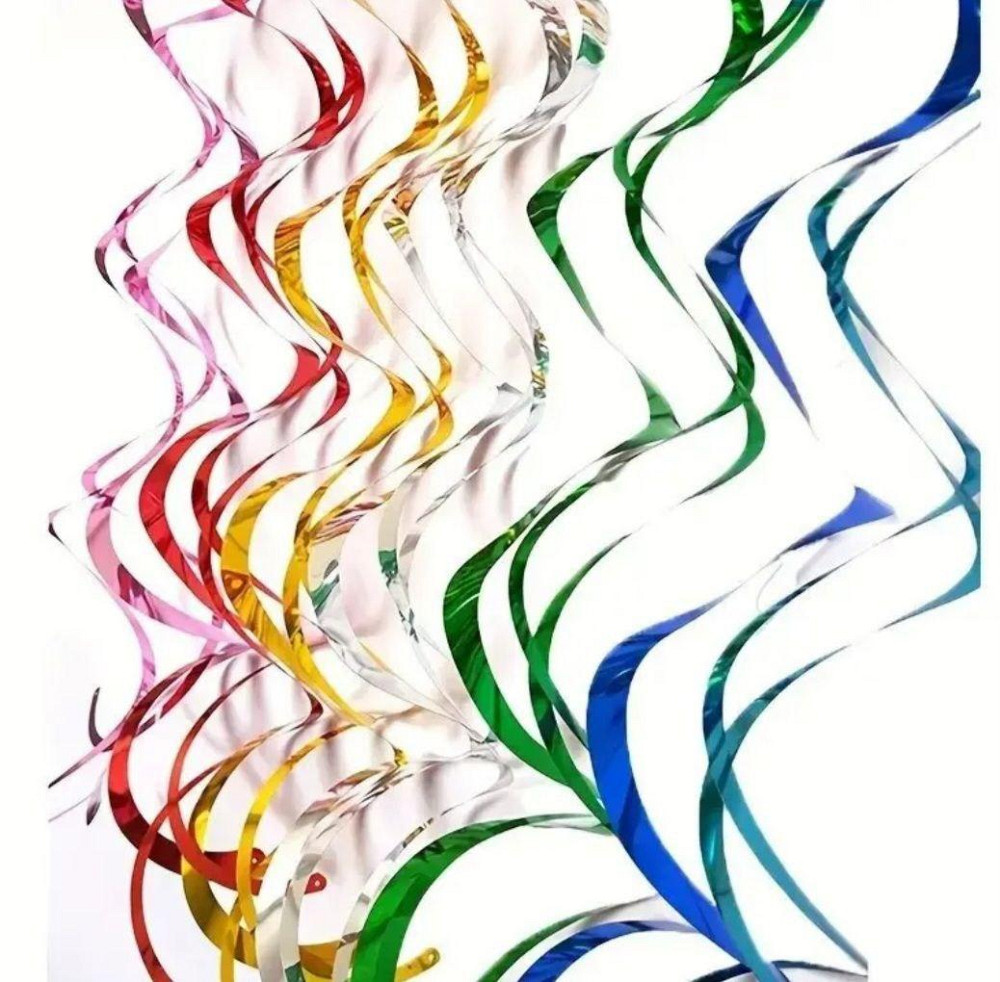 Набор гирлянд 18 полосочек 70 см разноцветный Киев - изображение 2
