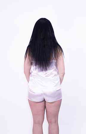 Пижама женская атласная Белый L Харьков