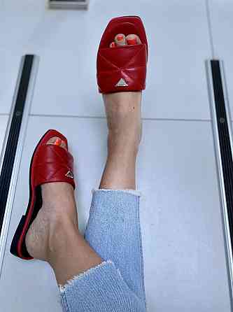 Виконт Шльопанці жіночі VIKONT 99-27-1 червоні (літо, шкіра натуральна) (4509) Коломыя