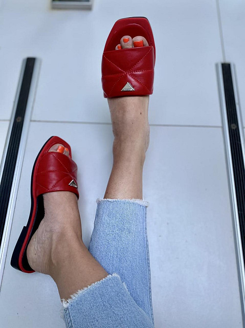 Виконт Шльопанці жіночі VIKONT 99-27-1 червоні (літо, шкіра натуральна) (4509) Коломыя - изображение 4