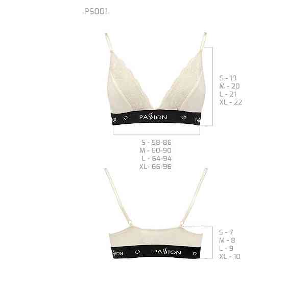 Еластичний топ з мереживом Passion PS001 TOP L, ecru Sex Aura Київ