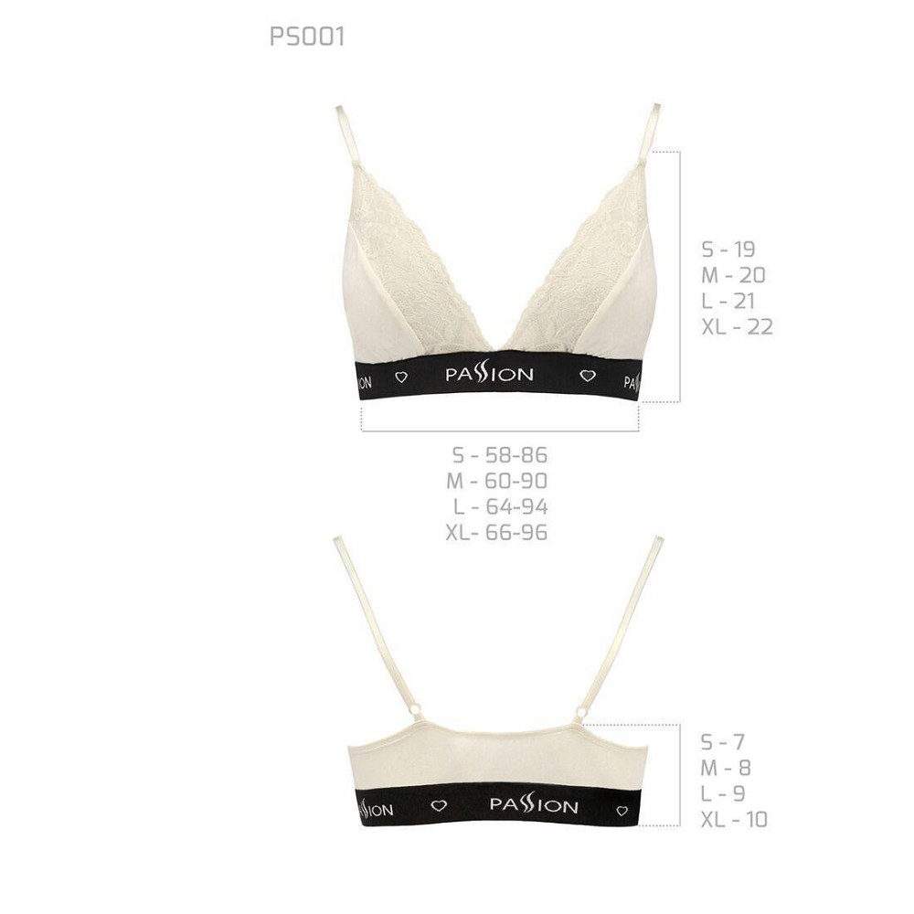 Еластичний топ з мереживом Passion PS001 TOP L, ecru Sex Aura Київ - фото 5