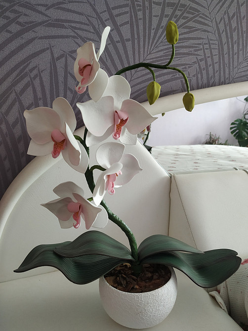 Світильник-нічник "Біло-бузкова орхідея" Дніпро - фото 3