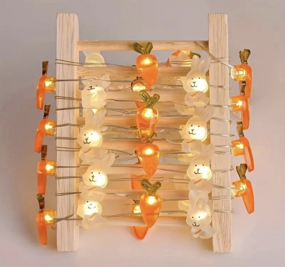 Гірлянда "Зайчики і морквинки" 1 м 10 led Сміла - фото 7