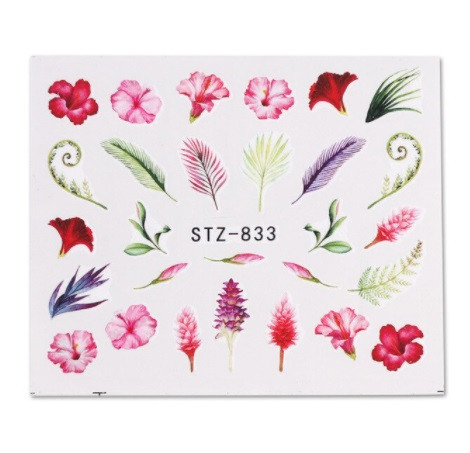 На ногти наклейки цветочные - размер наклейки 6*5см, инструкция по применению есть в описании Киев - изображение 1