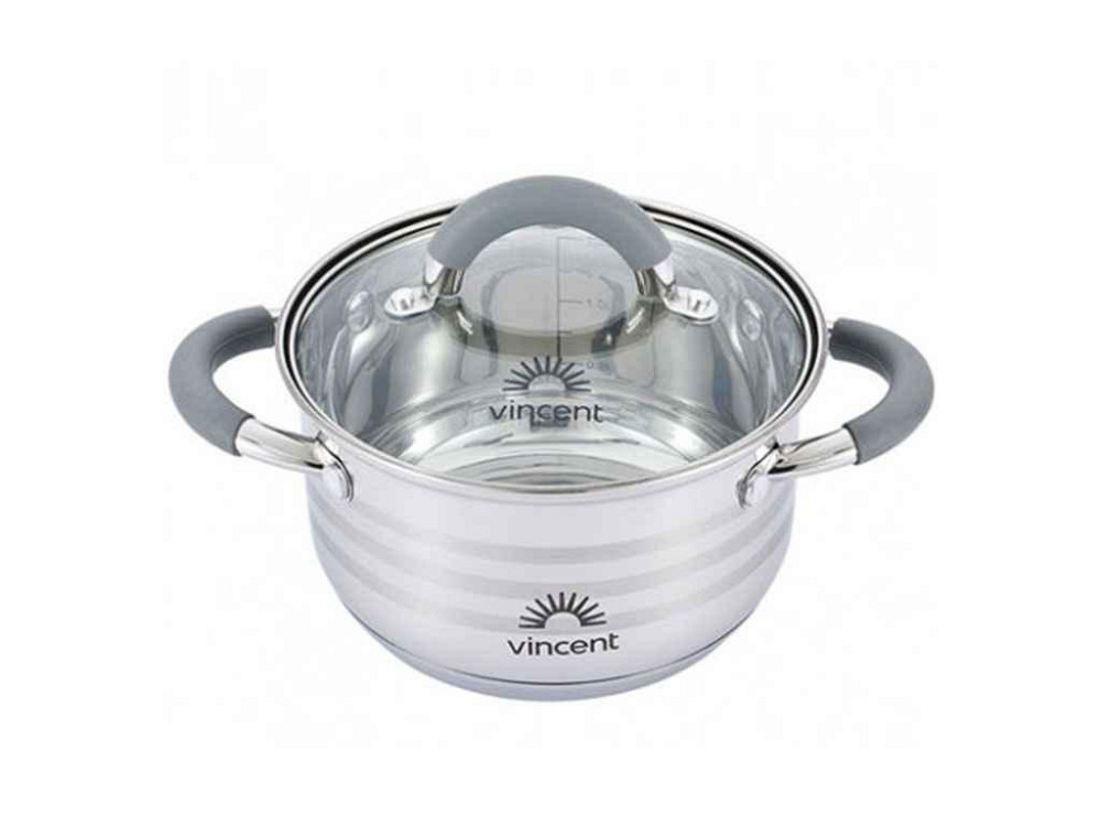 Кастрюля с ручками силикон 1,7л, d=16см 3179-16 ТМ VINCENT Киев - изображение 1