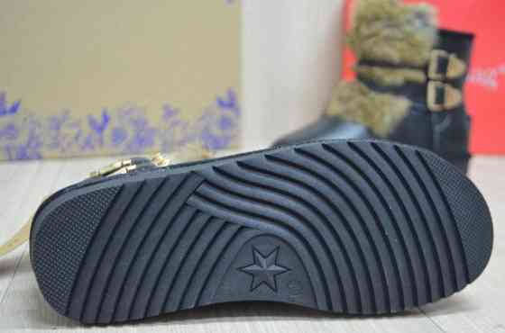 ITTS Угги жіночі ITTS чорні натуральна шкіра з хутром штучним размер 36р. (8801-1) Коломия