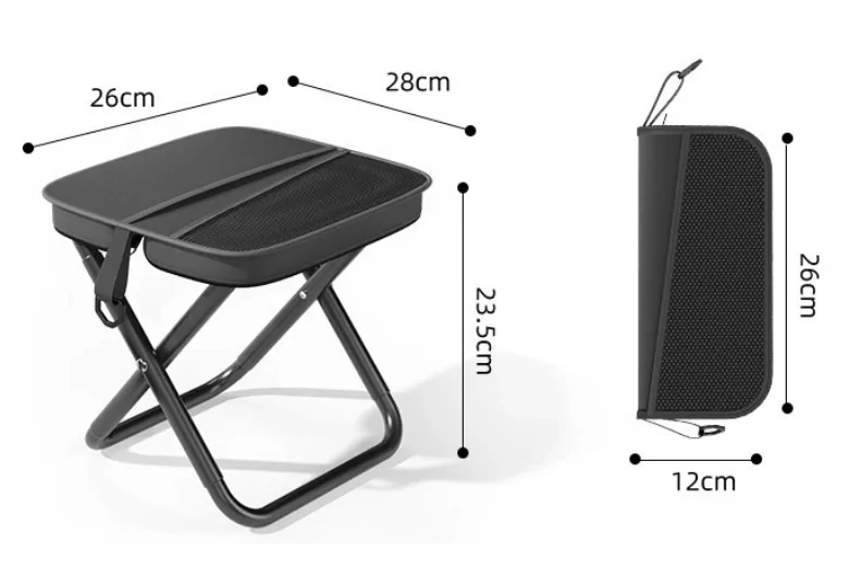 Табурет складаний для кемпінгу Чорний Київ - фото 3