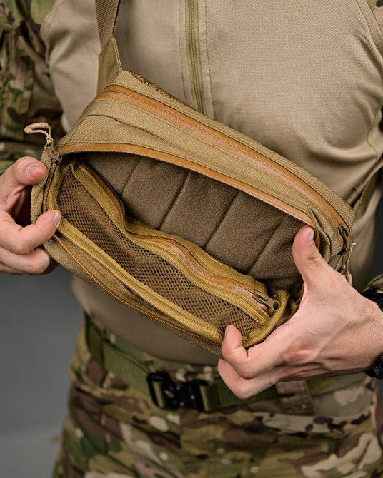 Тактическая поясная  сумка laberis койот ПП4766 Одесса - изображение 4