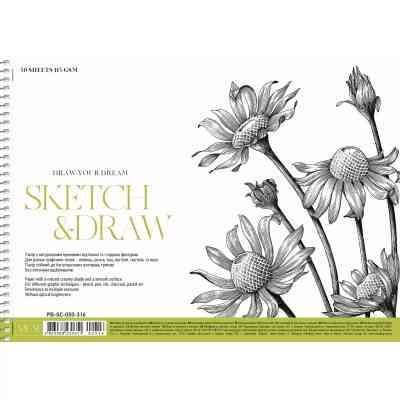 Альбом для рисования Школярик MUSE А4 50 листов 115г/м2 для эскизов и рисования (PB-SC-050-316) Винница