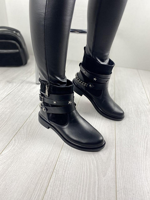 Черевики жіночі M.KRAFT чорні шкіра+замша натуральна 37р. (2505) Коломия - фото 7