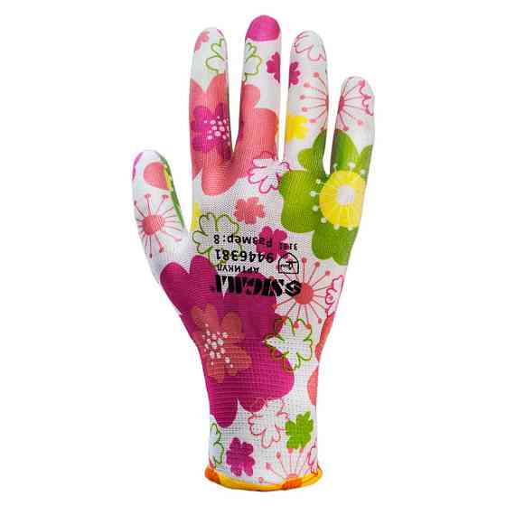 Sigma Перчатки с ПУ покрытием (белые, манжет) SIGMA (9446381) Киев