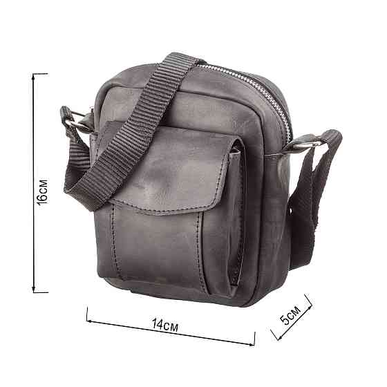 Сумка SHVIGEL 11076 из винтажной кожи Черная Киев