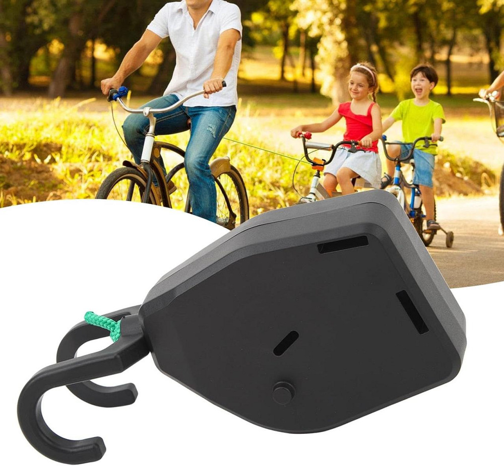 Трос для буксирування дитячого велосипеду, висувний автоматичний до 136 кг, 2.5 м тяговий ремінь, мотузка Київ - фото 1