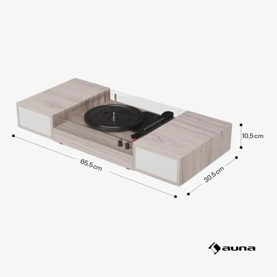 Вініловий програвач аудіосистема в стилі ретро Auna TT-Play 2x10W BT RCA-Out з Німеччини Дніпро