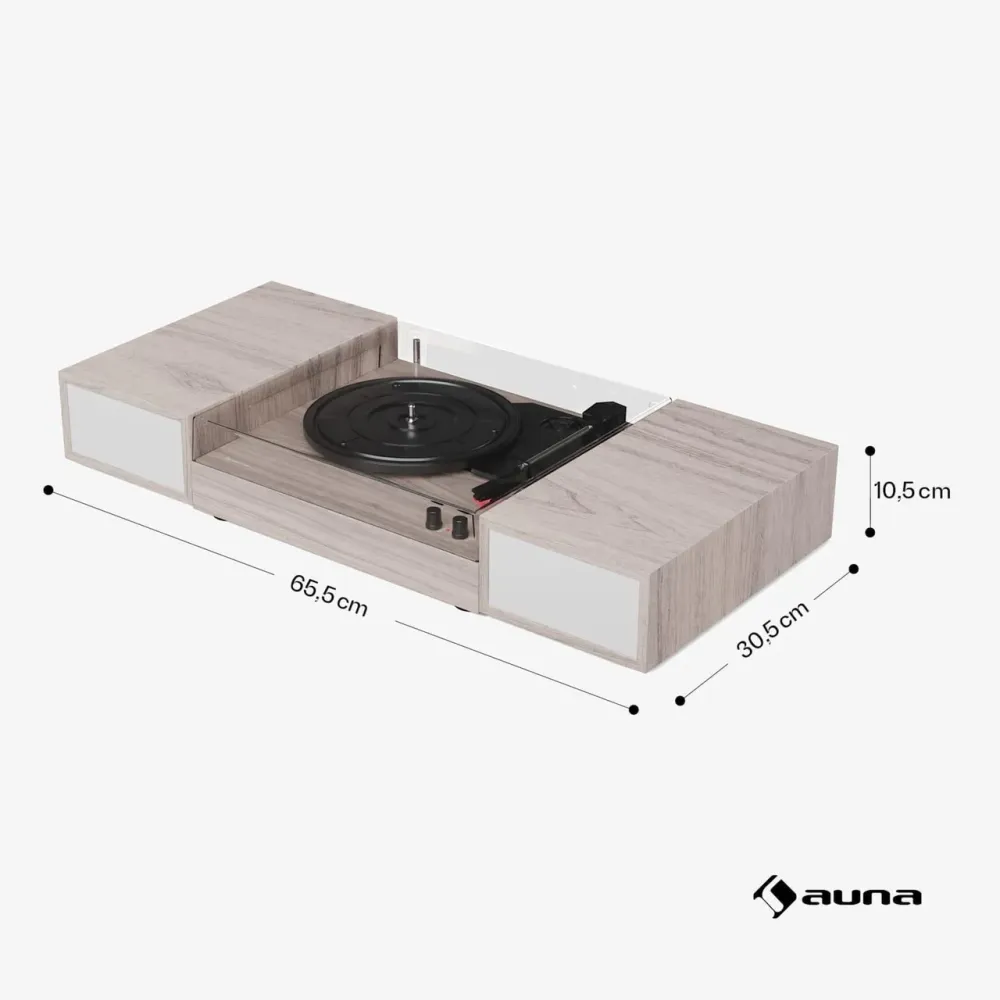 Вініловий програвач аудіосистема в стилі ретро Auna TT-Play 2x10W BT RCA-Out з Німеччини Дніпро - фото 2