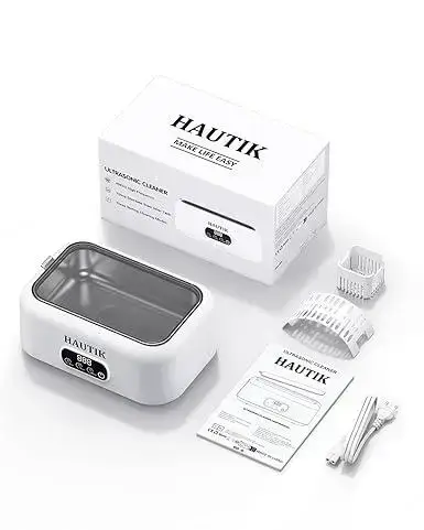 Ультразвуковой очиститель HAUTIK M9B201 700 мл, 49 кГц, цифровой таймер 180/300/600 с, для очков и украшений Киев - изображение 8