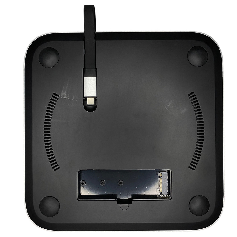 SATECHI док-станція для Mac mini, концентратор для M.2 SATA SSD, підставка для M1, M2, M2 Pro, Mac Studio, Type-C хаб, сріблястий Київ - фото 2