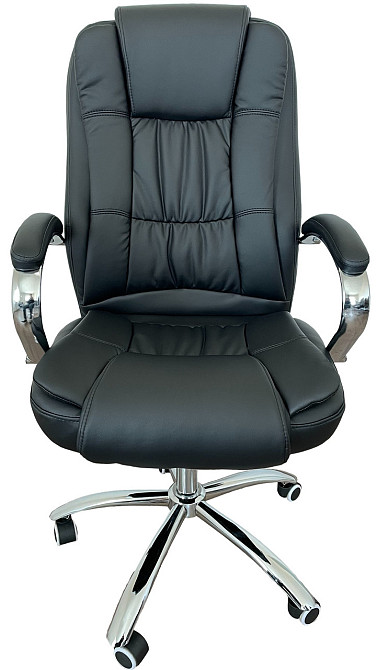 Офисное кресло руководителя Tehforward Kali Lux хром Anyfix Черный Киев - изображение 6