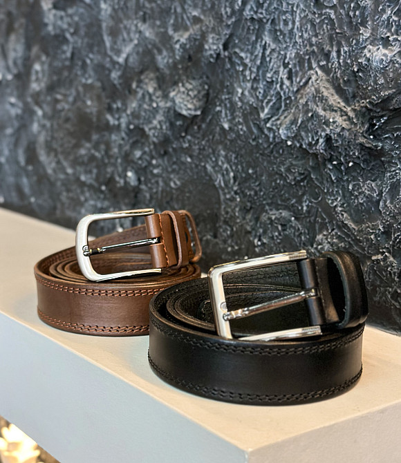 Чоловічий шкіряний ремінь Київ - фото 4