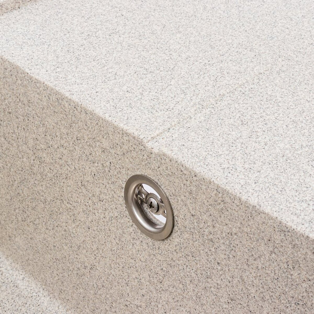 Гранітна мийка для кухні VALESO SOLID 7843 матова Сірий Коломыя - изображение 6