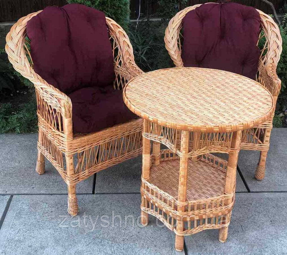 Плетені меблі натуральні | Меблі з лози для балкона | Київ - фото 3