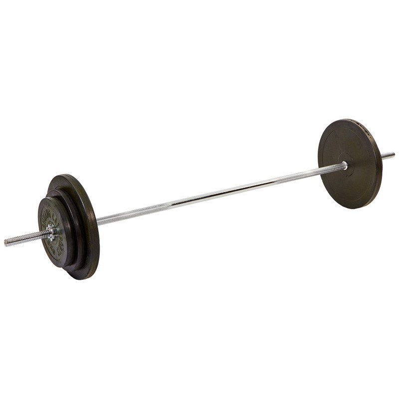 Штанга пряма з прогумованими блінами на 83 кг довжина-1,8 м SPORTS 1139-83R Київ - фото 1