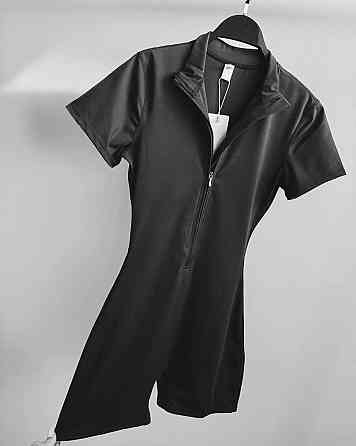 Жіночий зручний і стильний комбінезон з еластичної тканини мікродайвінг Чорний, 44/46 Одеса